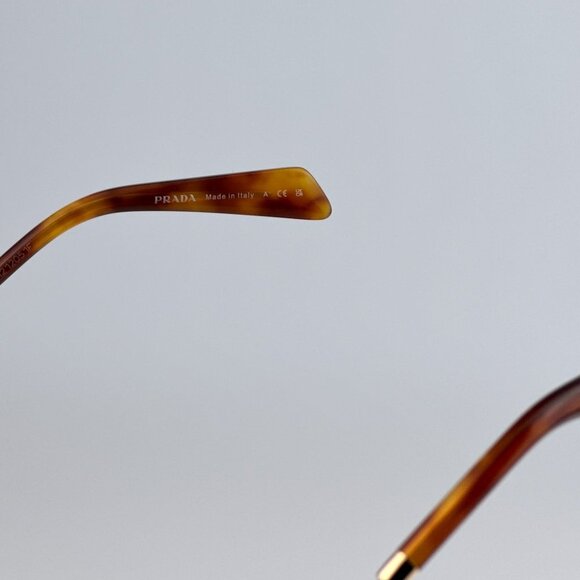 Prada PR73ZS 5AK01T BRAND NEW Sunglasses Shiny Gold Dark Brown Pilot Unisex - Picture 9 of 13